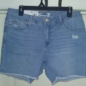 Seven7 Women's Blue Denim Shorts